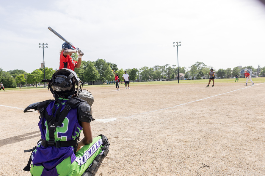 Batter from behind the plate