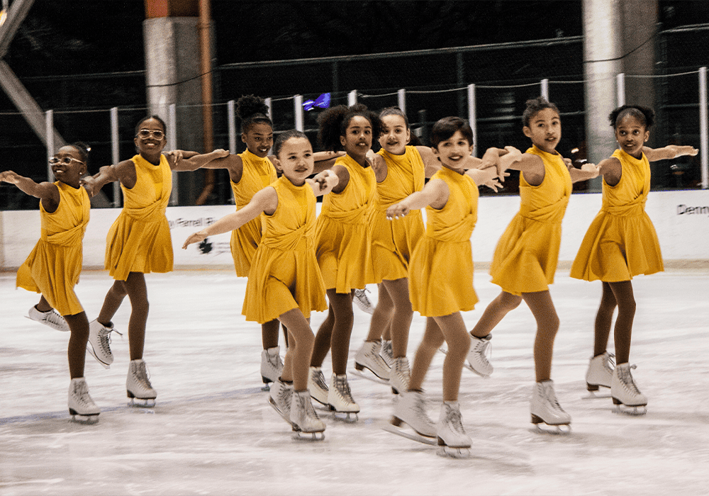 Figure Skating Harlem participants ice skating